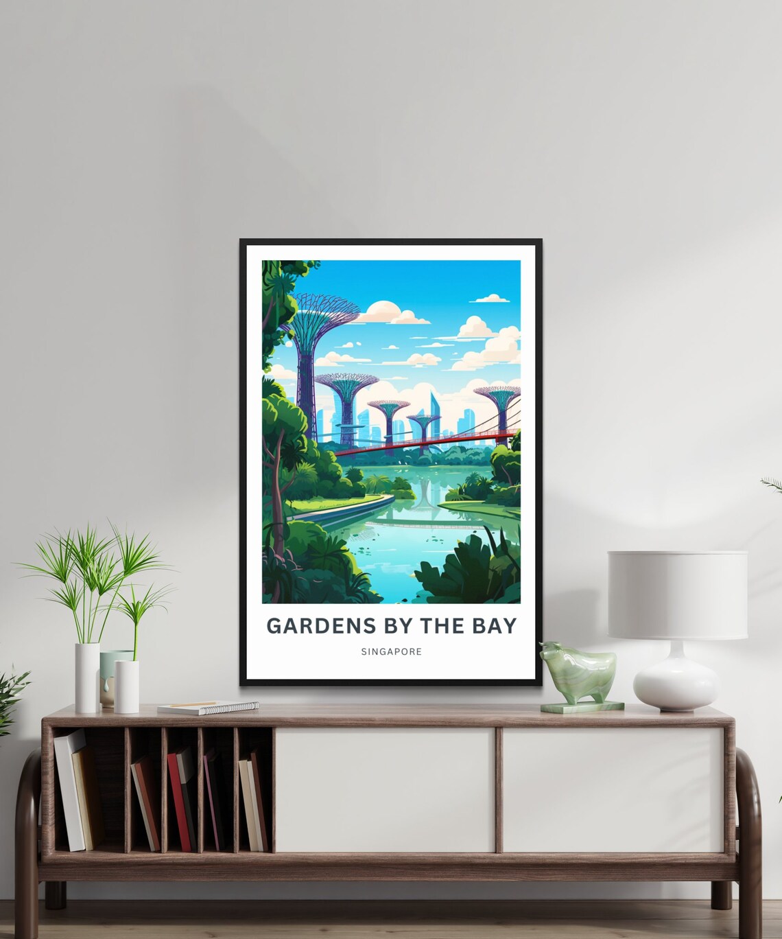 Gardens by the Bay Singapore Supertree Grove Skyline Travel Poster - Image 2