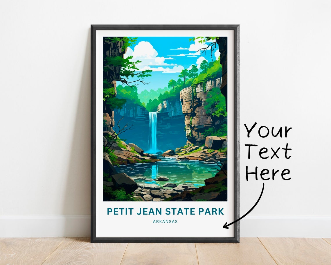 Personalized Petit Jean State Park Arkansas Waterfall Canyon Poster