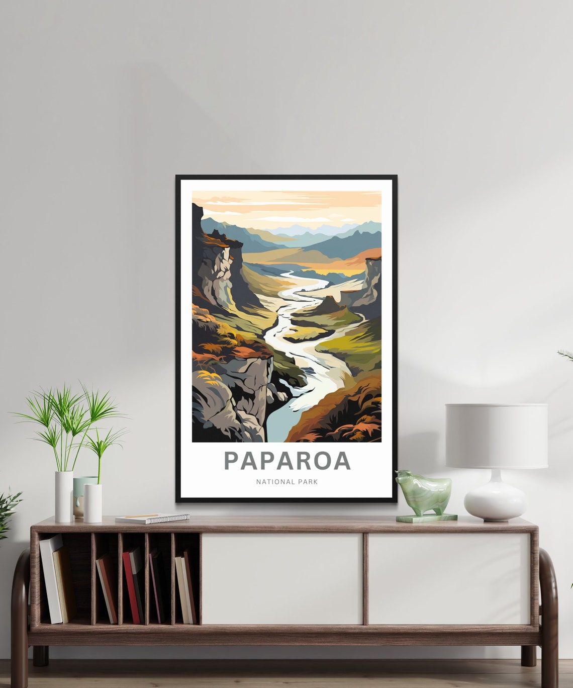 Paparoa National Park Winding River Canyon Valley Dusk Travel Poster - Image 2