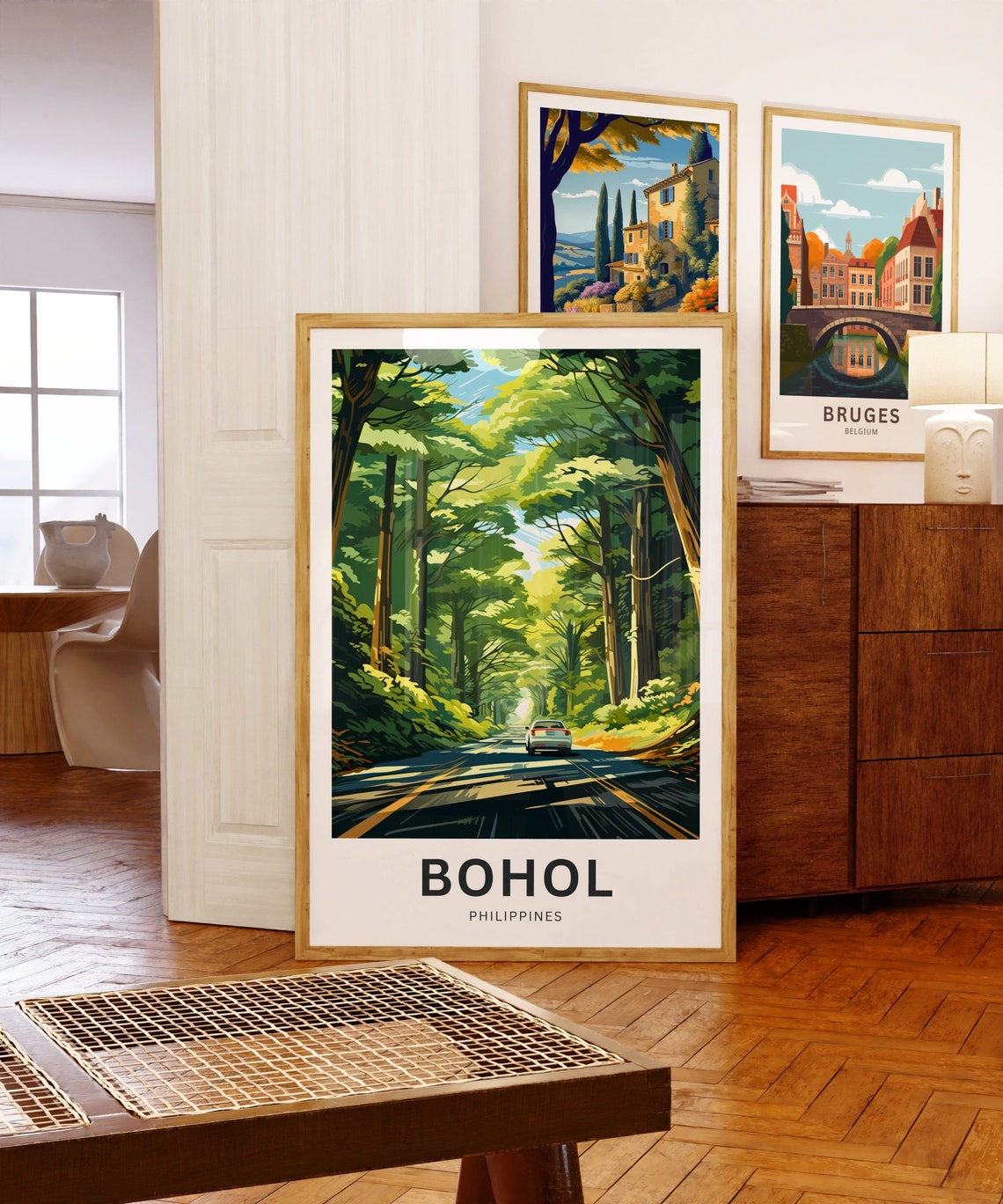 Personalized Bohol Jungle Canopy Drive Forest Road Travel Poster - Image 5