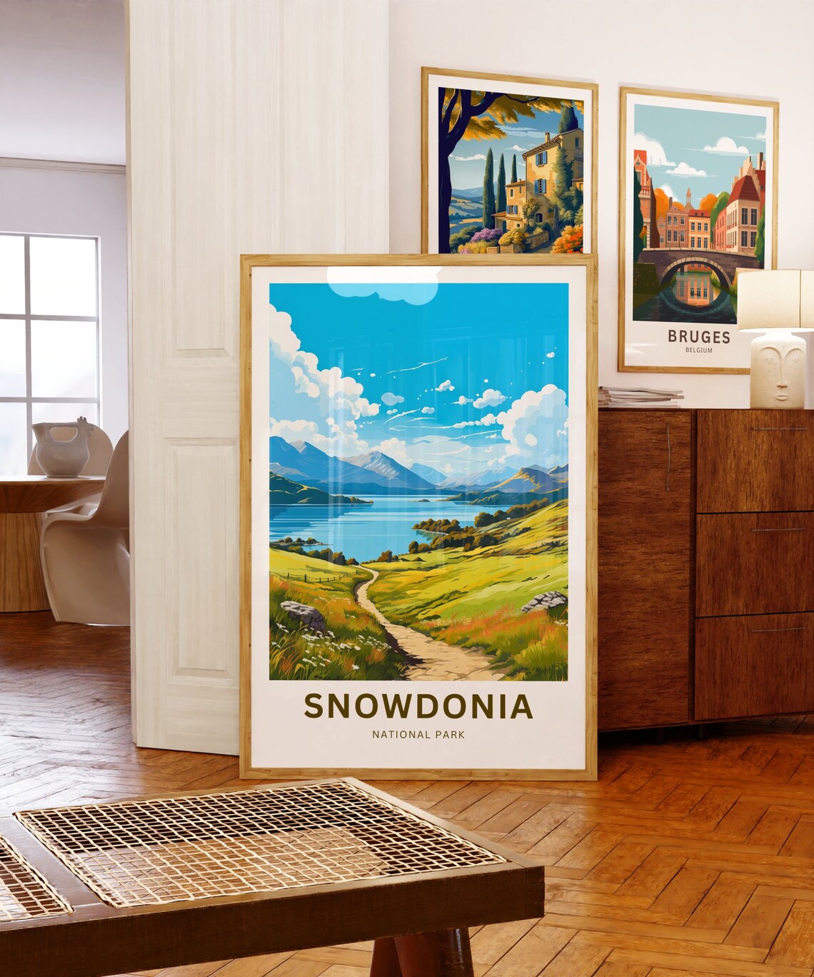 Personalized Snowdonia Wales Lake Valley Hiking Travel Poster - Image 5