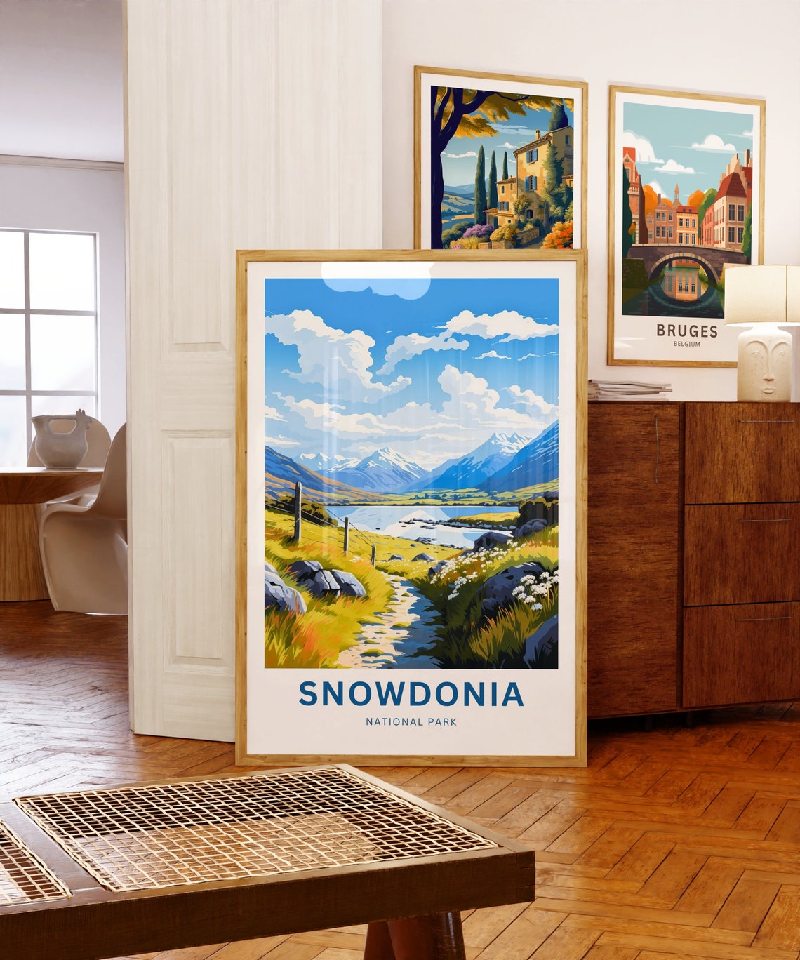 Personalized Snowdonia National Park Rocky Stream Trail Lake Poster - Image 5