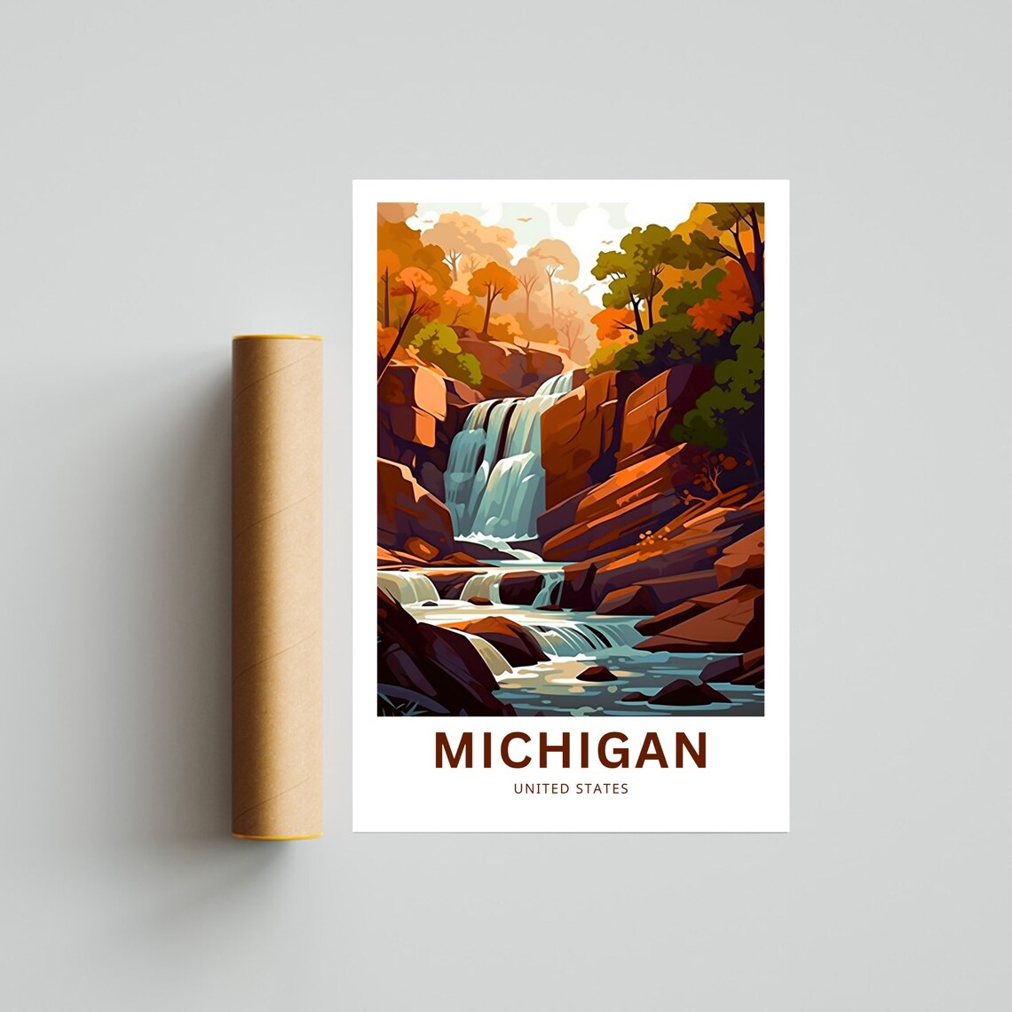 Michigan Travel Poster, United States Wall Art - Image 4