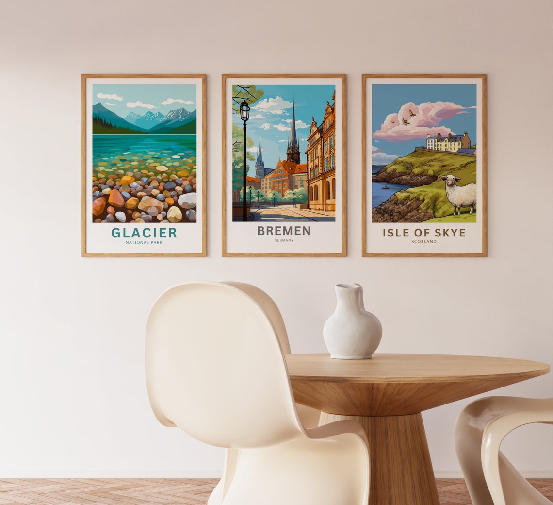 Bremen Germany Customizable Cathedral Spires Travel Poster Artwork - Image 3