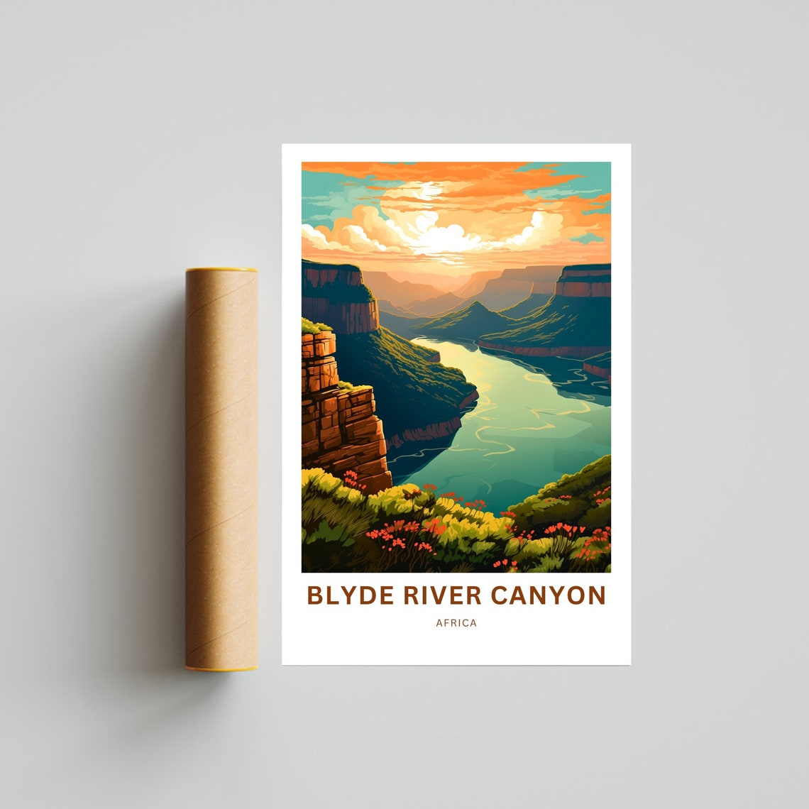 Personalized Blyde River Canyon Africa Custom Text Travel Poster - Image 2