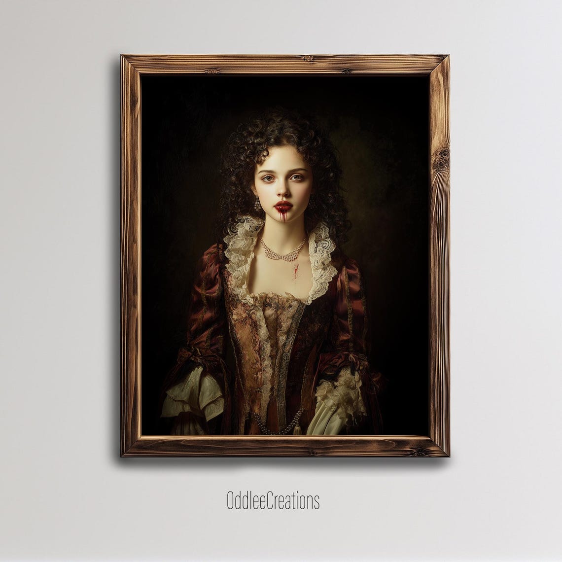 Vampire Woman Gothic Portrait Old Masters Style Dark Art Poster