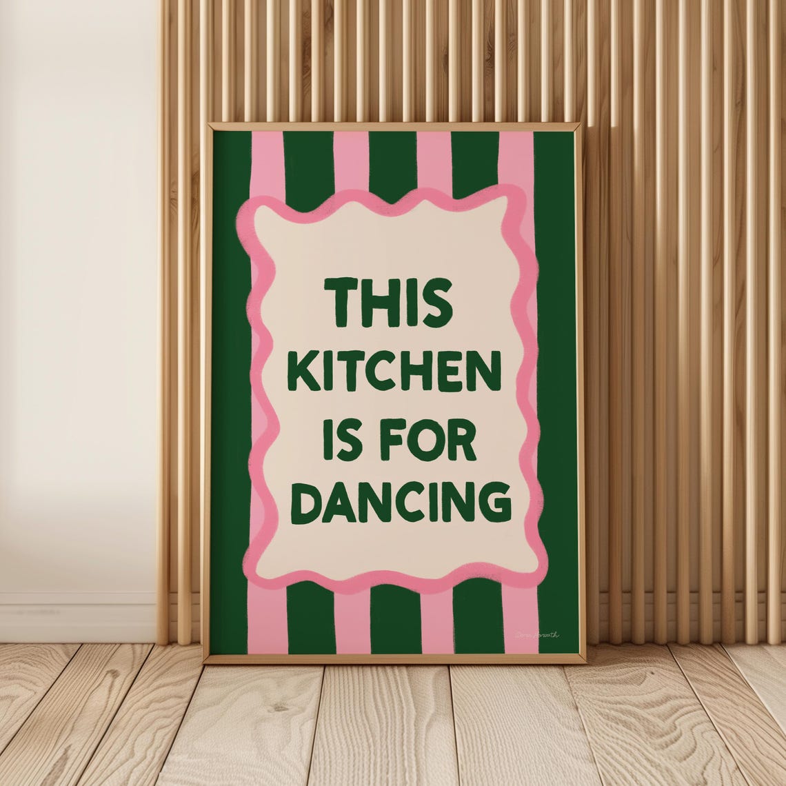 This Kitchen Is For Dancing Wall Art Cute Kitchen Decor Trendy Kitchen Print Modern Kitchen Decor Girly Wall Art Funny Quote Art - Image 3
