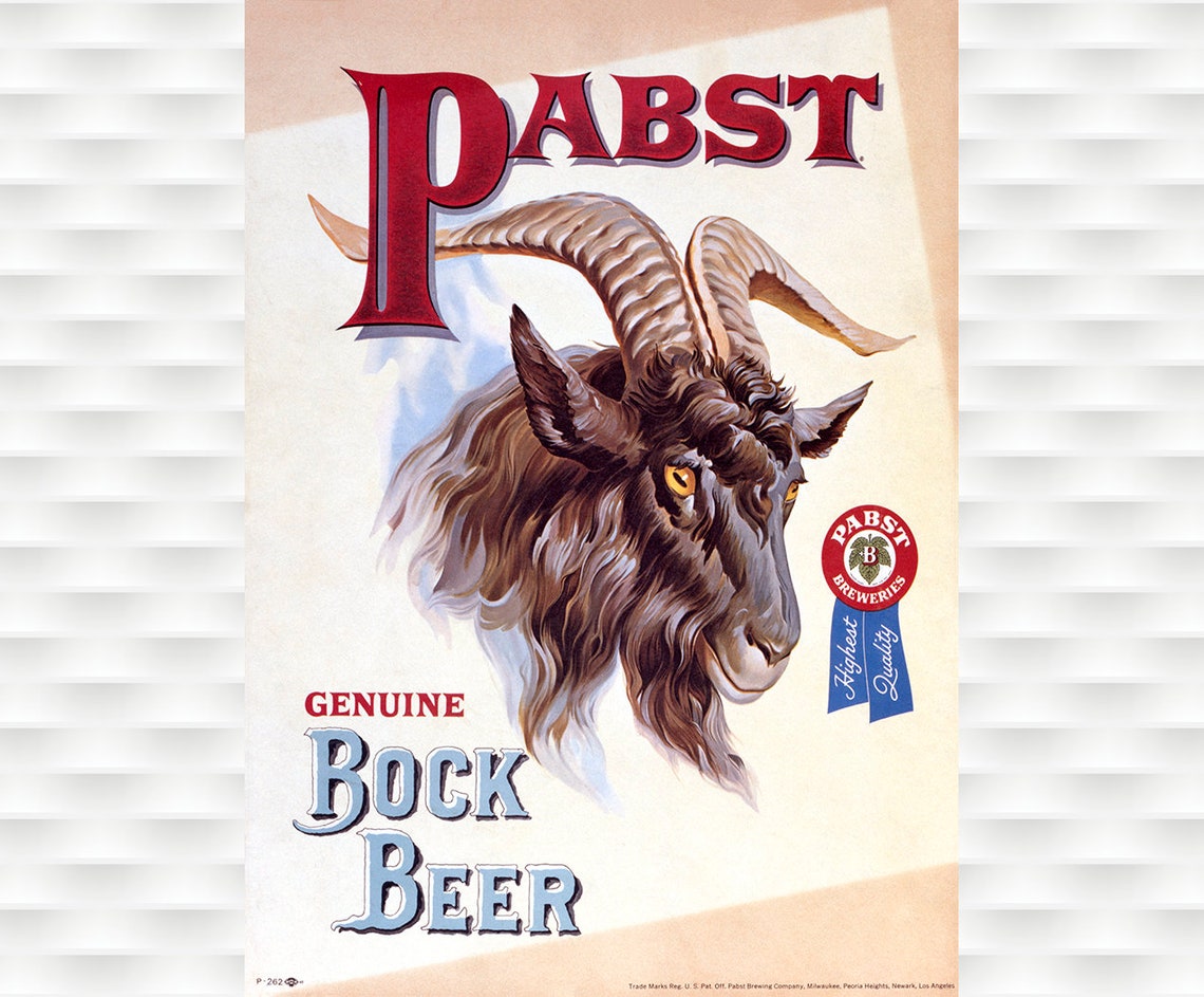 Pabst Bock Beer Vintage Poster