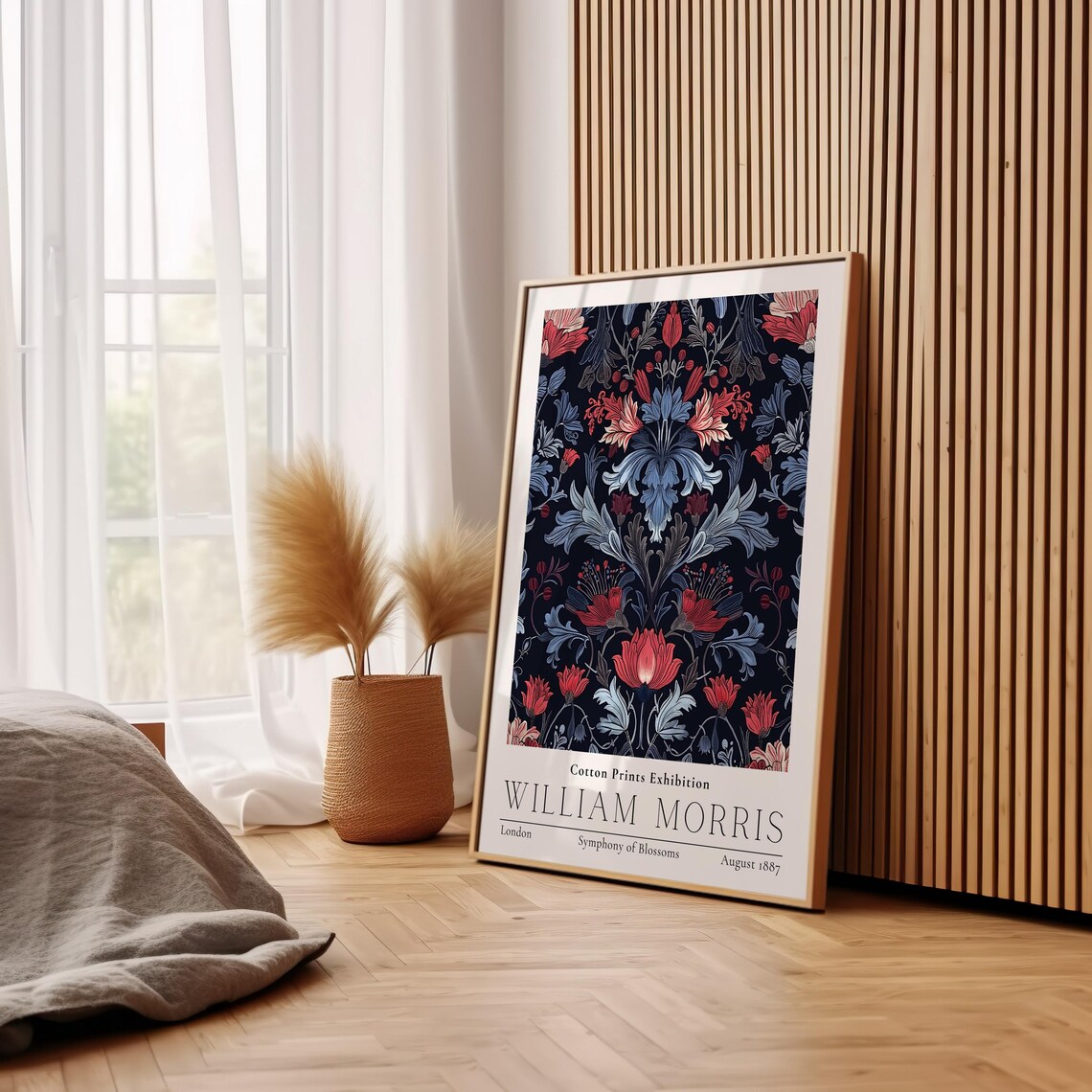 William Morris Symphony of Blossoms Vintage Floral Exhibition Poster - Image 2