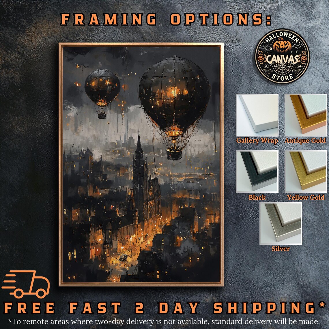City Night Landscape, Gothic Dark Academic Poster - Image 5