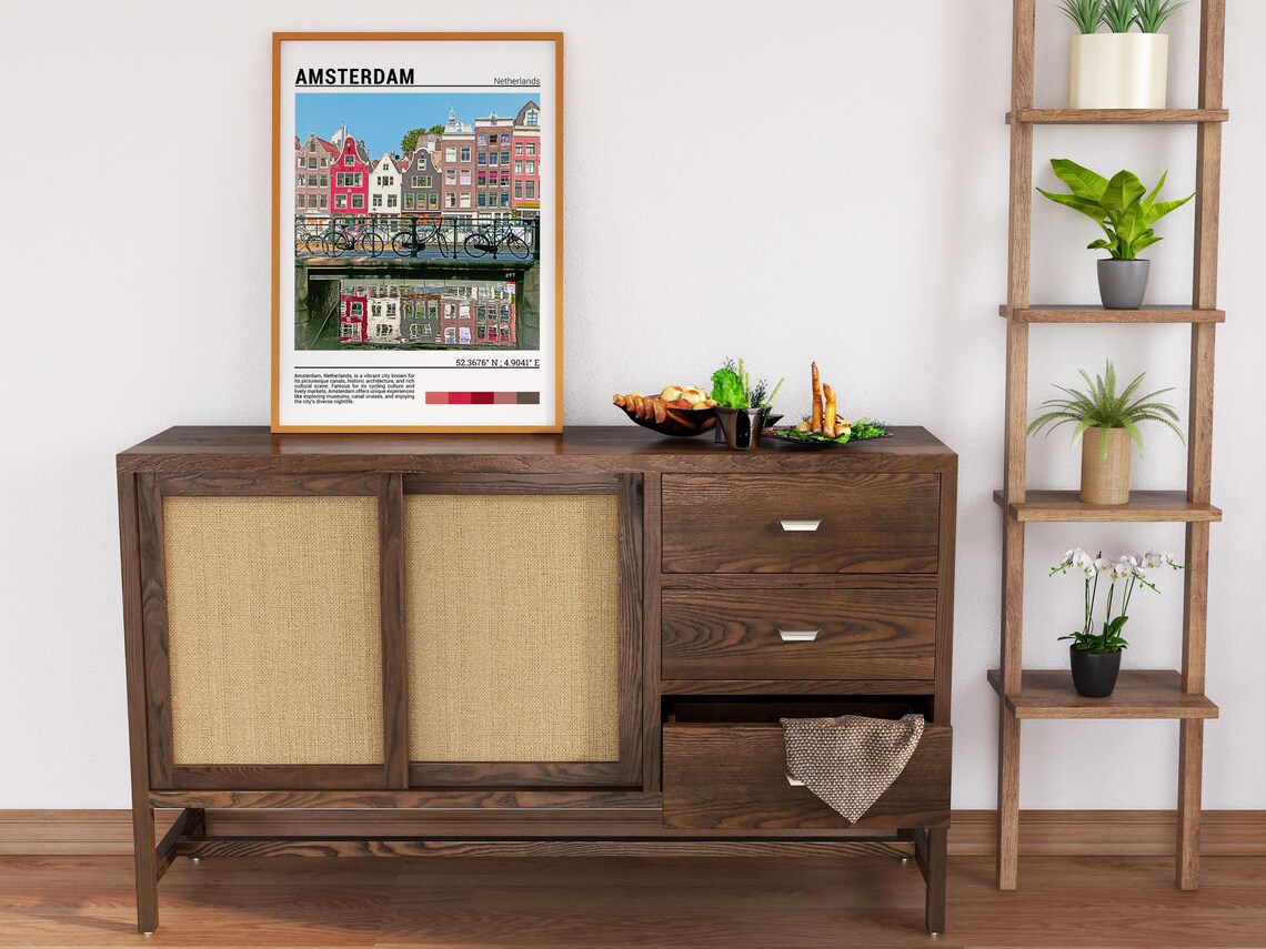 Amsterdam Travel Poster Print, Netherlands Wall Art - Image 6