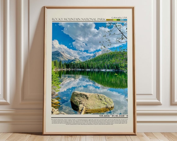 Rocky Mountain National Park Colorado Alpine Lake Reflection Scenic Poster