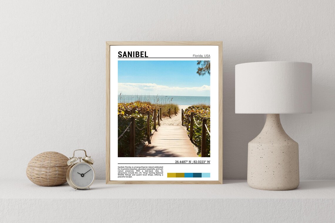 Sanibel Poster Print Sanibel Wall Art Sanibel Florida Wall Art Sanibel Poster Sanibel Photo Floridausa - Image 2