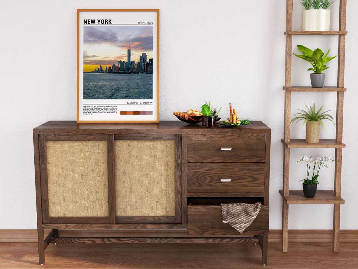 New York Print New York Poster New York Travel Poster New York Travel Gift New York Art New York Usa - Image 6