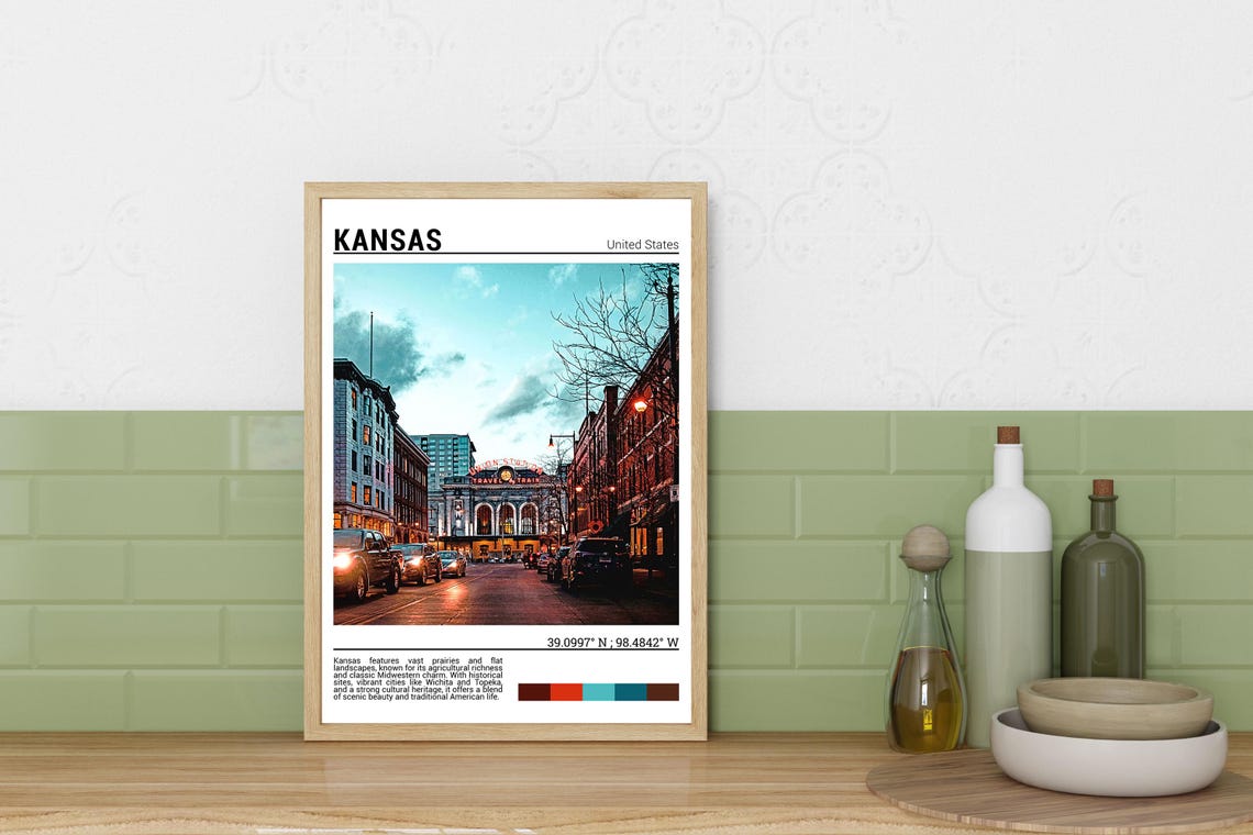 Kansas Wall Art Kansas Travel Print Kansas Photography Kansas Decor Kansas Photo Kansas Photo Kansas Artwork Kansasusa - Image 3