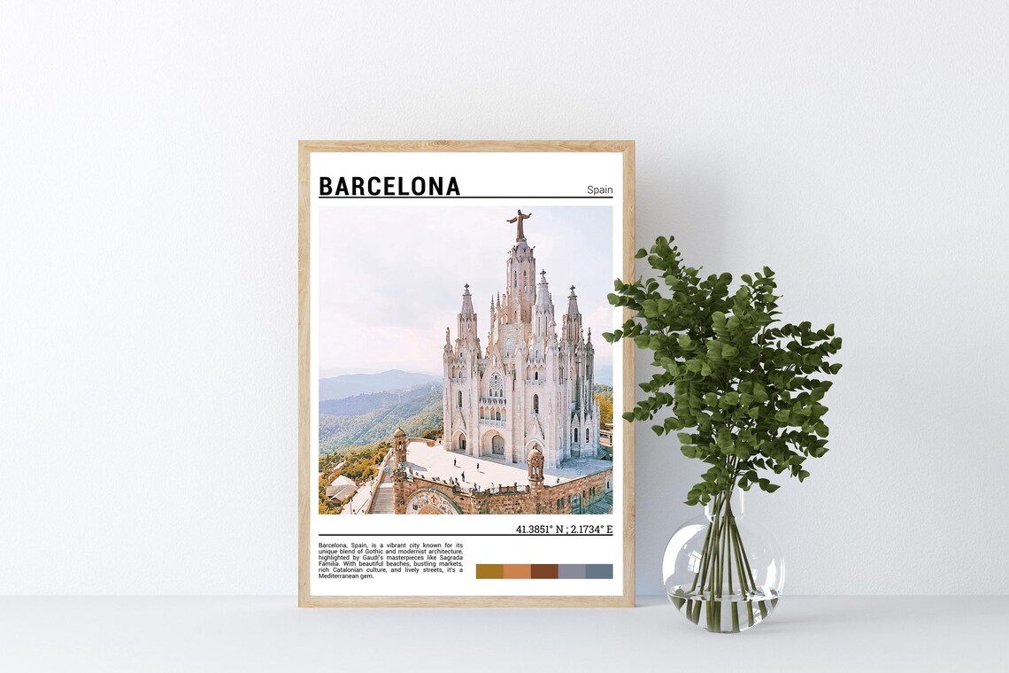 Barcelona Print Barcelona Poster Barcelona Wall Art Barcelona Travel Barcelona Art Print Barcelona Photo Barcelona Artwork - Image 4