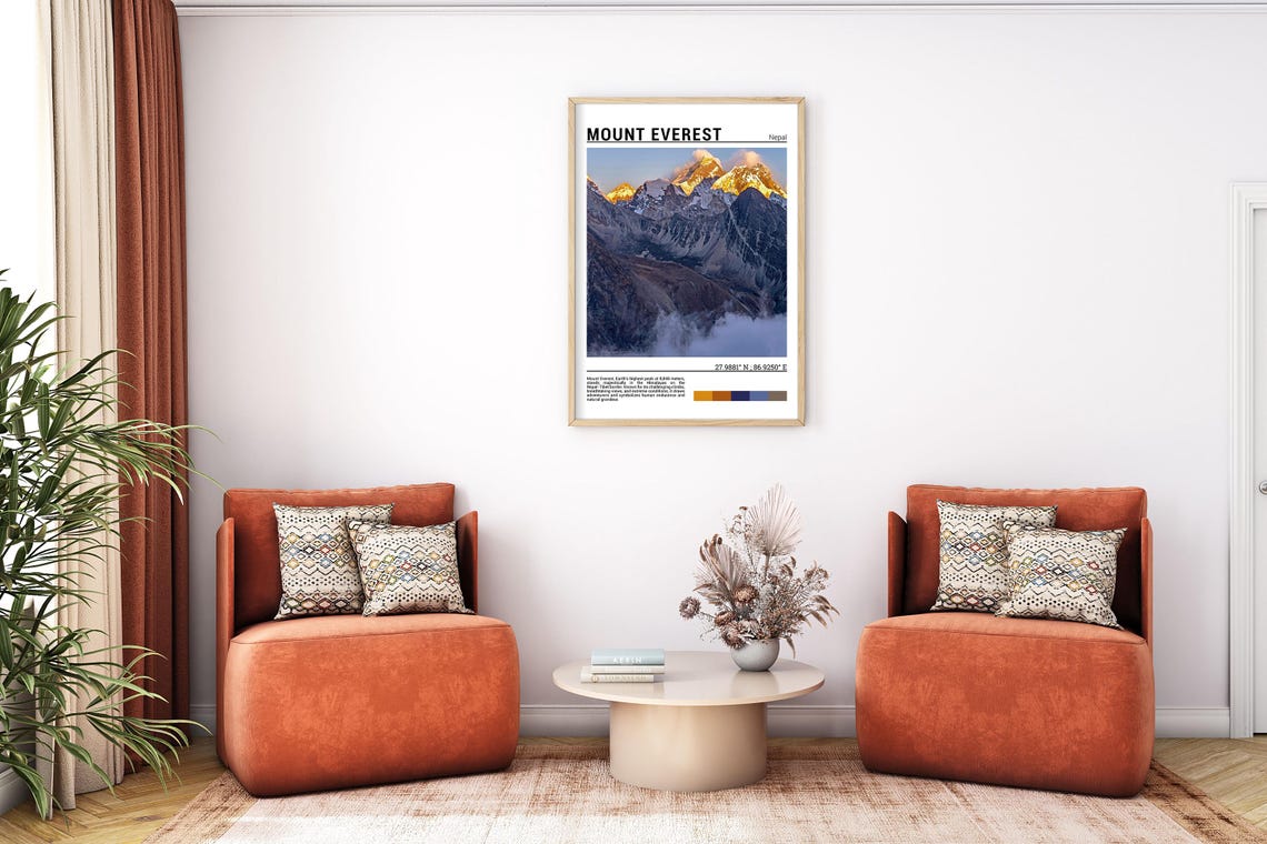 Mount Everest Nepal Golden Sunrise Himalayan Peaks World Summit Poster - Image 7