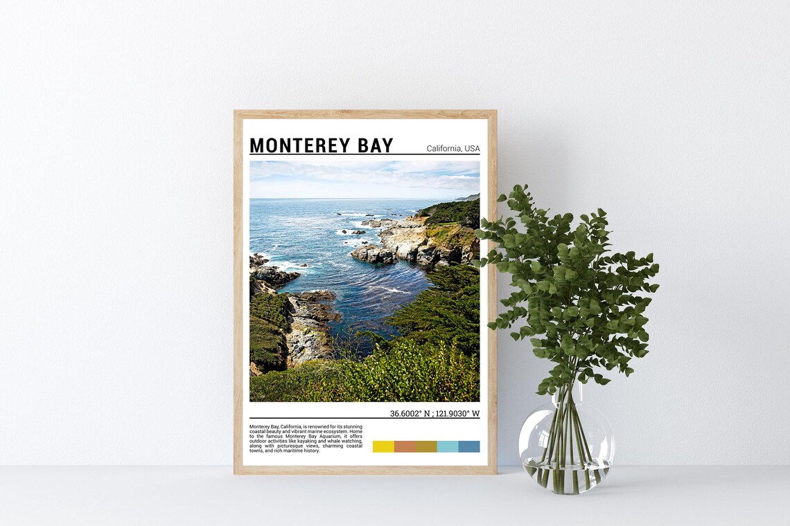 Monterey Bay Print Monterey Bay Poster Monterey Bay Wall Art Monterey Bay Travel Monterey Bay Art Print Monterey Bay Photo - Image 4