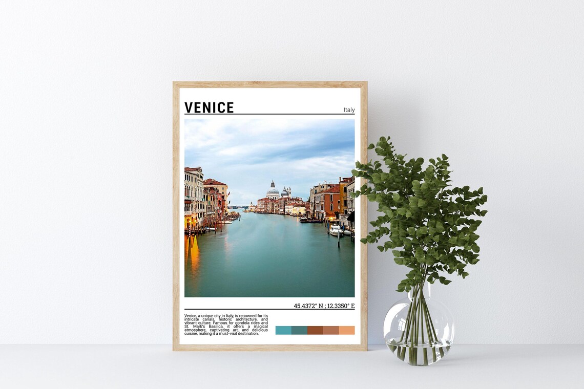 Venice Italy Grand Canal and Salute Dome Waterfront Photo Poster - Image 4