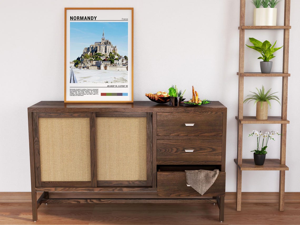 Normandy France Mont Saint Michel Tide Flats Historic Island Poster - Image 6