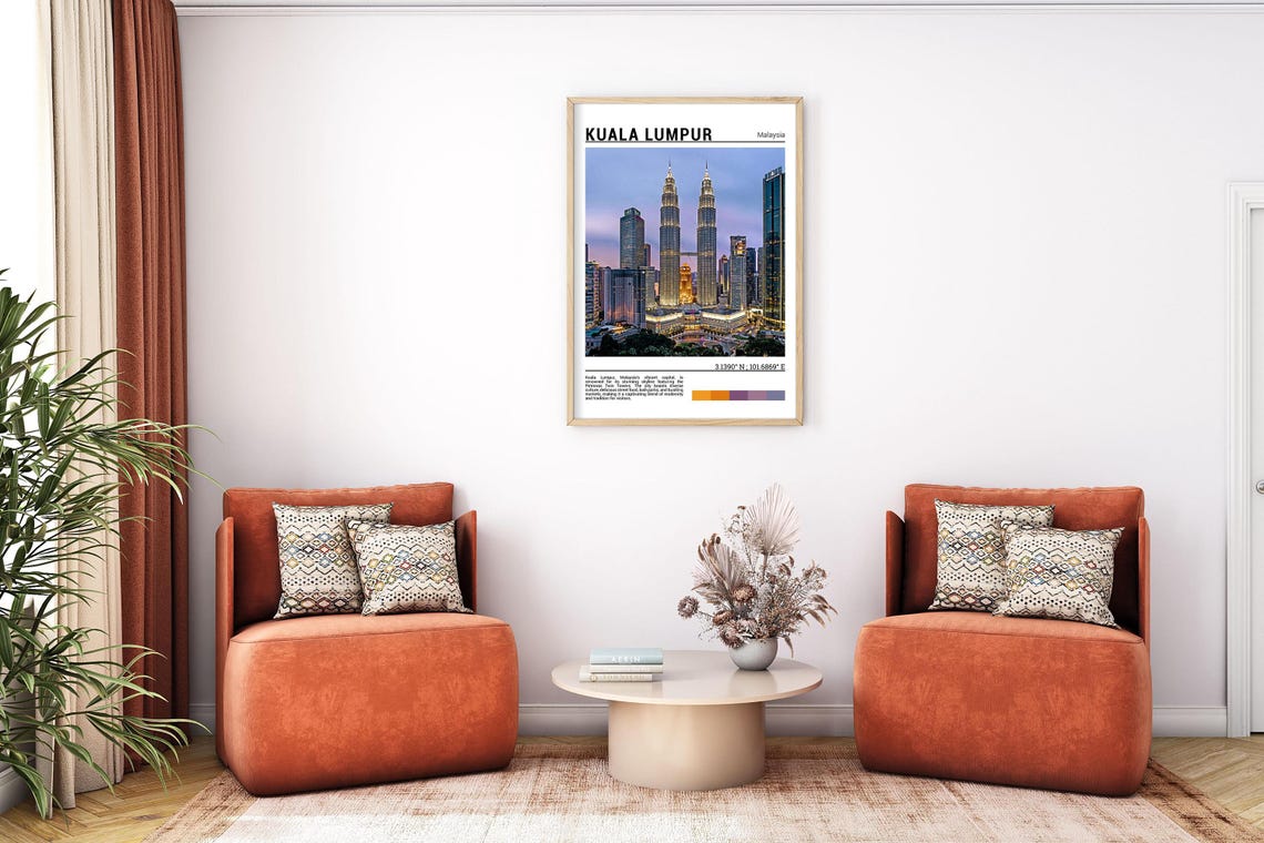 Kuala Lumpur Malaysia Petronas Twin Towers Dusk Photo Poster - Image 7