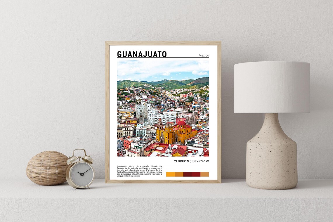 Guanajuato Mexico Travel Poster, Cultural Wall Art - Image 2