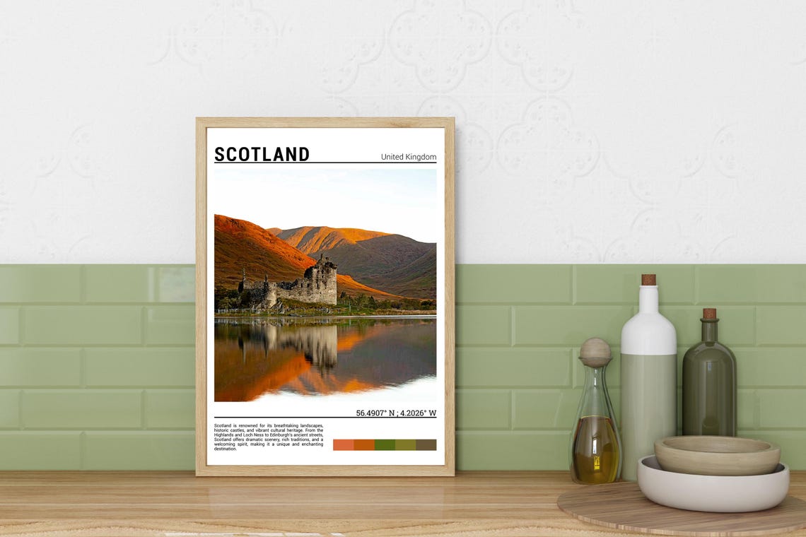 Scotland Print Scotland Poster Scotland Wall Art Scotland Travel Scotland Art Print Scotland Photo United Kingdom Artwork - Image 3