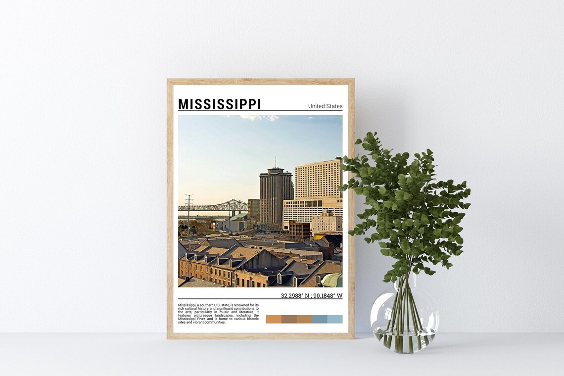 New Orleans Louisiana Skyline Bridge River City View Photo Poster - Image 4