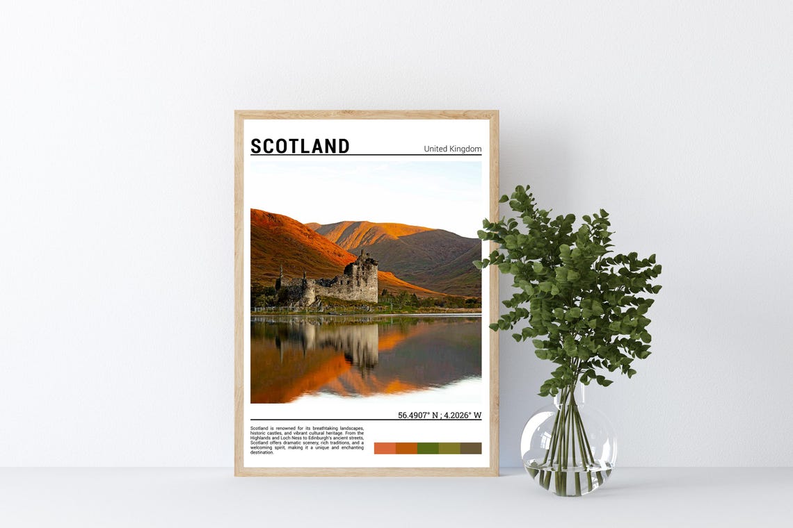 Scotland Print Scotland Poster Scotland Wall Art Scotland Travel Scotland Art Print Scotland Photo United Kingdom Artwork - Image 4