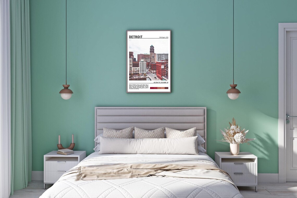 Detroit Travel Poster, Michigan USA Wall Art Print - Image 5