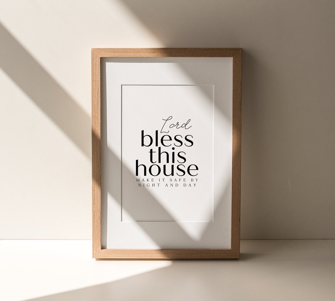 Lord Bless This House Christian Scripture Wall Art - Image 2