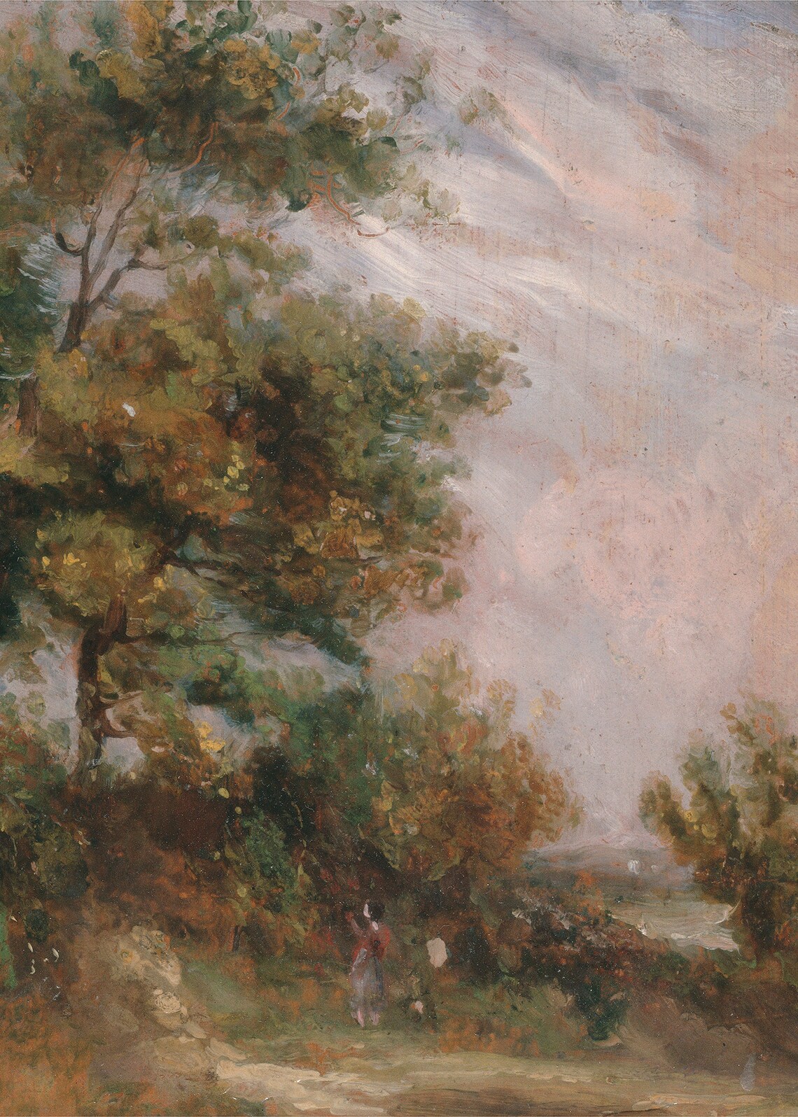 Vintage Vertical Landscape Painting, Cottage Decor Art Print - Image 4