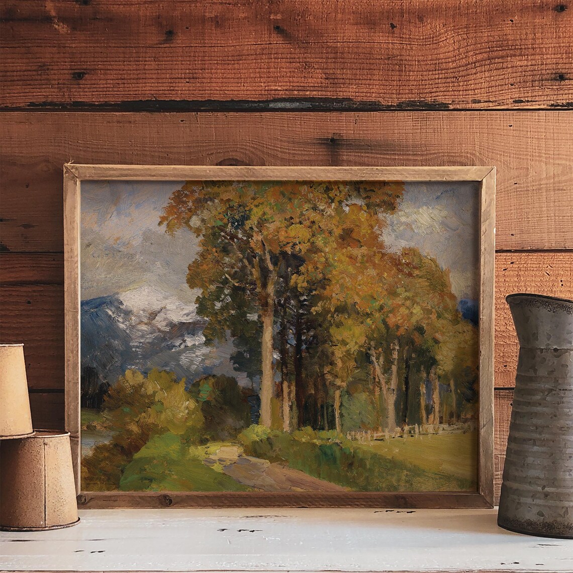 Vintage Autumn Landscape Art Print, Fall Decor - Image 3