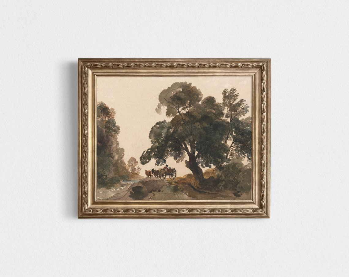 Country Landscape Watercolor Art Print, Farmhouse Decor - Image 4