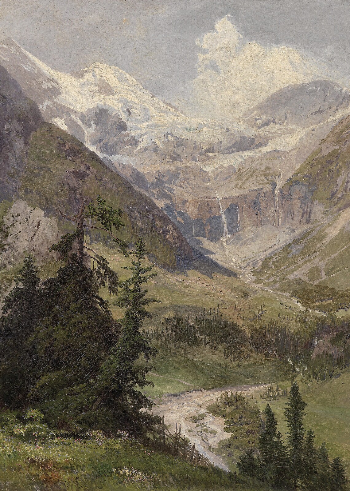 Rustic Mountain Landscape, Vintage Nature Art Print - Image 3
