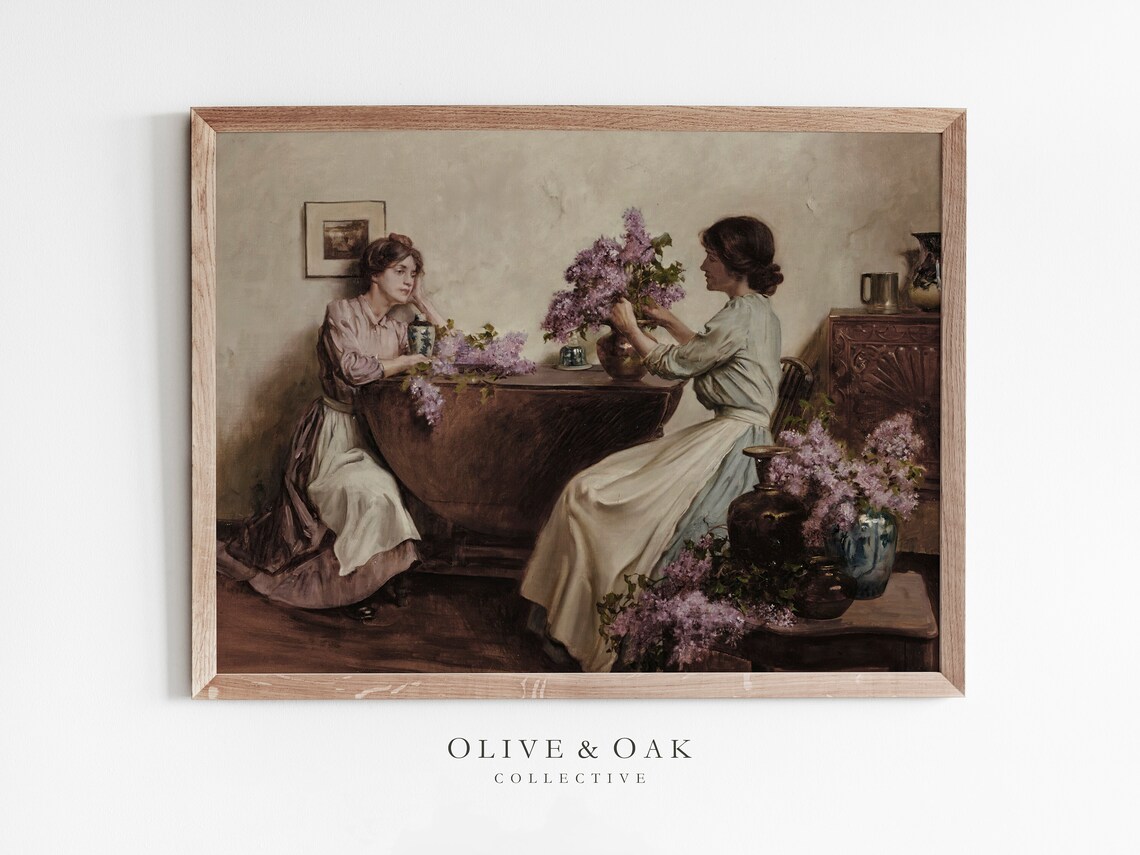 Vintage Victorian Portrait Florist Art Print