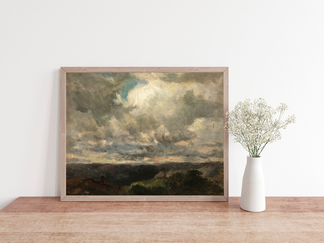 Horizon Vintage Antique Cloud Study Art Print - Image 4