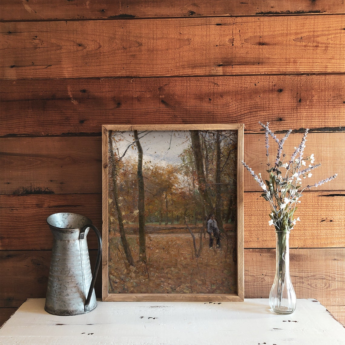 Fall Farmhouse Landscape, Vintage Autumn Art Print - Image 3