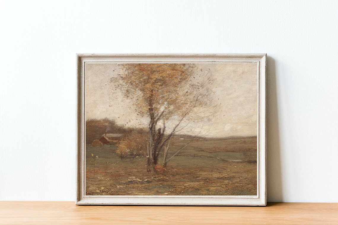 Fall Farmhouse Autumn Country Landscape Art Print - Image 3