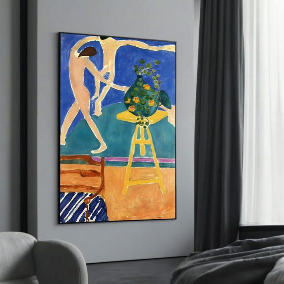 Henri Matisse Interior With Vase And Figure Canvas Painting A Vibrant Modern Art Masterpiece As Unique Gift