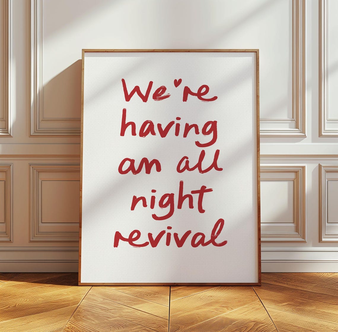 All Night Revival Wall Art Trendy Cowboy Wall Art Cowgirl Coastal Red Wall Art Modern Western Wall Art College Dorm Gallery Wall Art Poster - Image 2