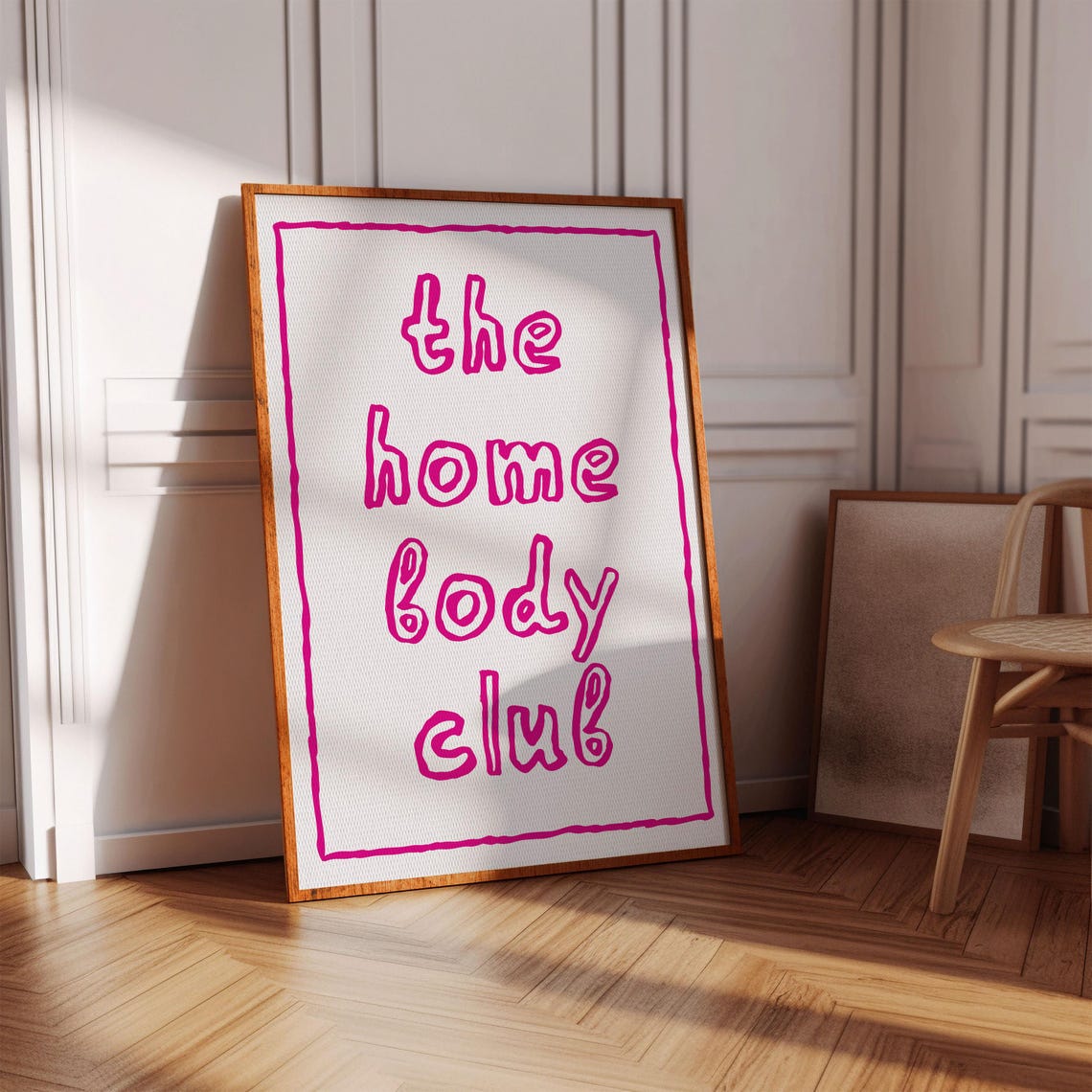The Homebody Club Pink Playful Introvert Apartment Trendy Wall Poster