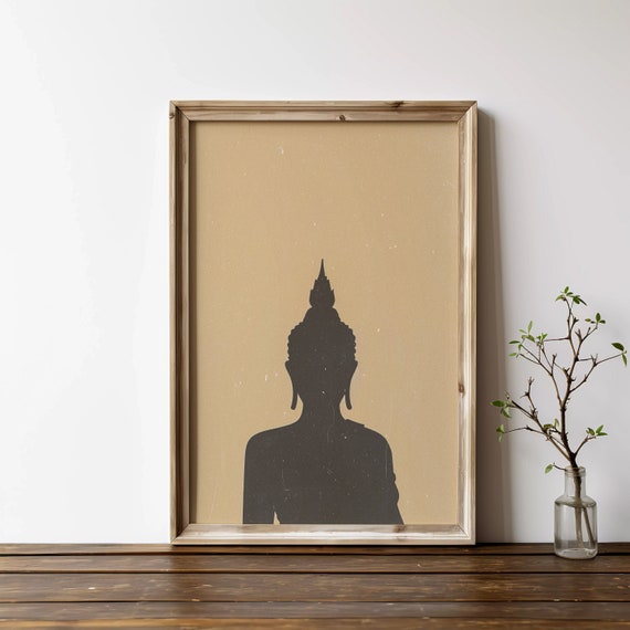 Buddha Wall Art For Living Room Minimalist Wall Art Buddha Wall Decor Poster Neutral Print Buddhism Art Spiritual Wall Art