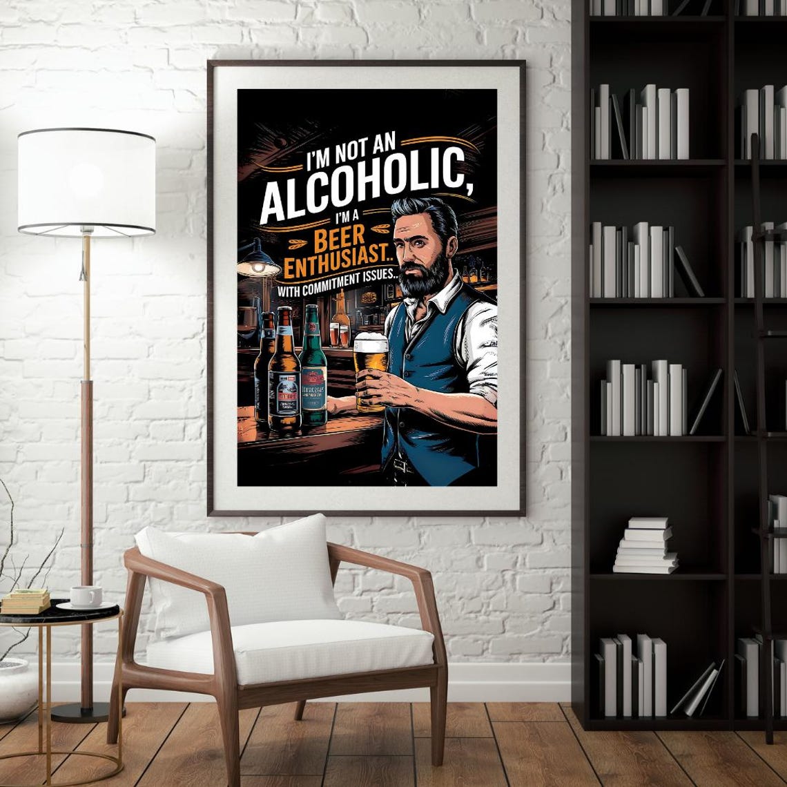 Beer Wall Art, Funny Beer Humour Poster - Image 4