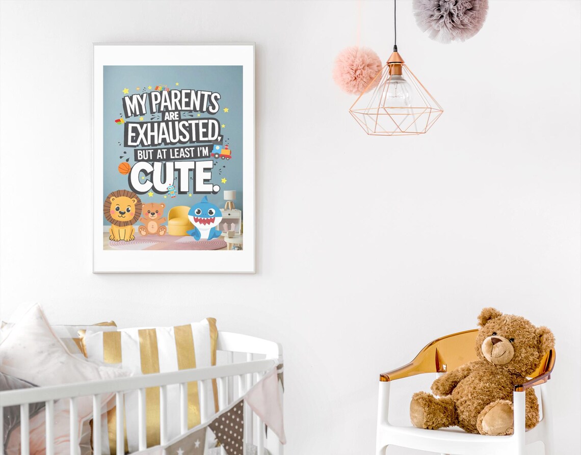 Baby Room Nursery Wall Art, Funny Gift For New Parents - Image 5