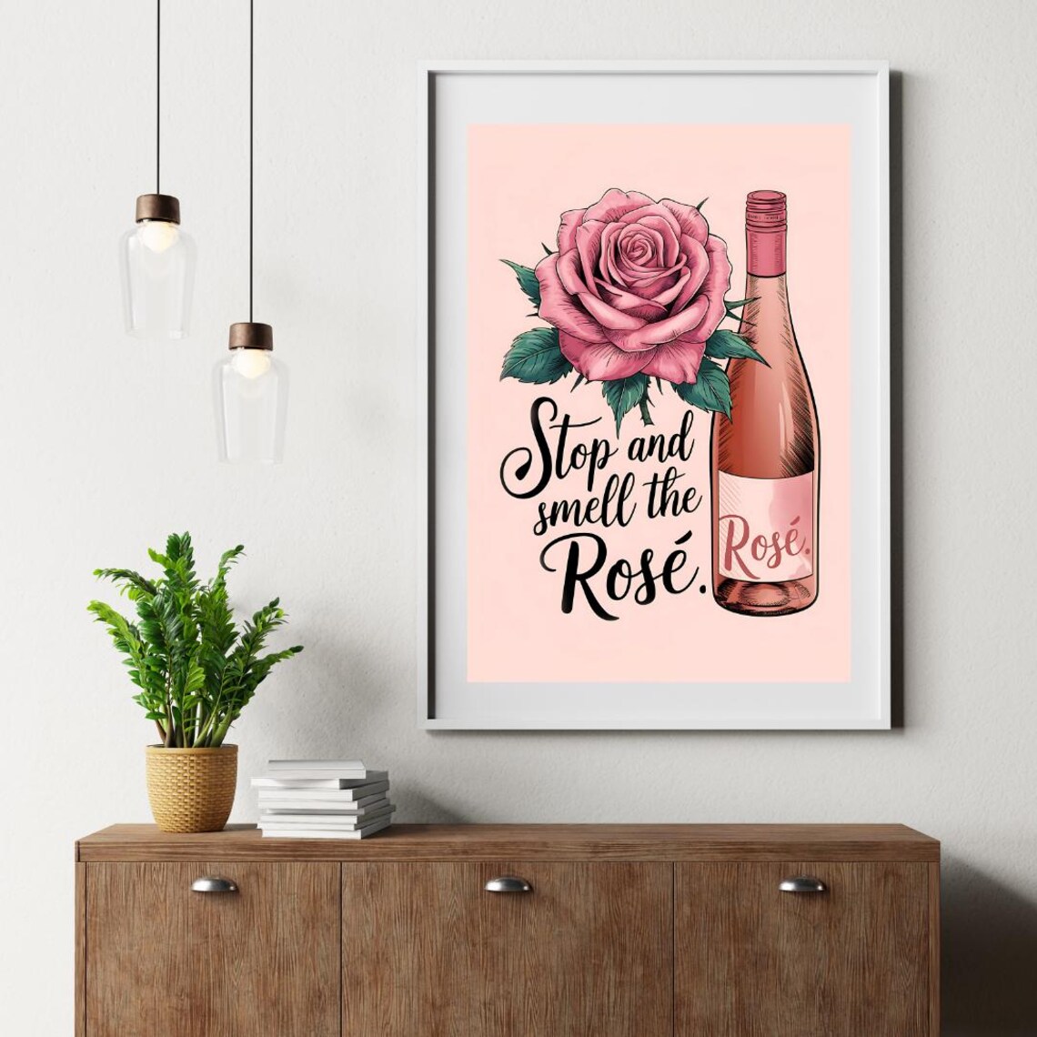 Wine Print, Modern Bar Cart Decor - Image 5