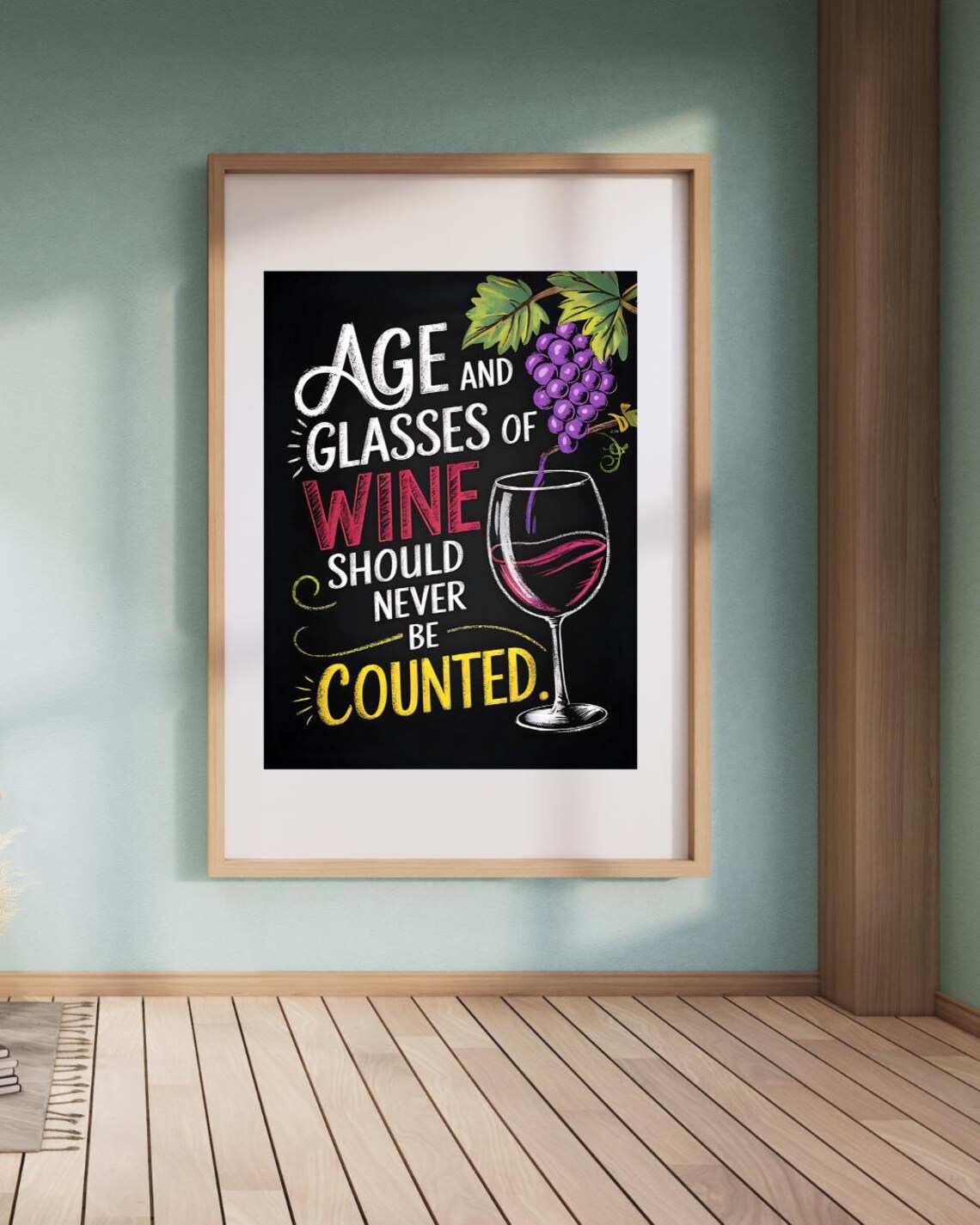 Wine Poster Art, Modern Wine Saying Joke - Image 6