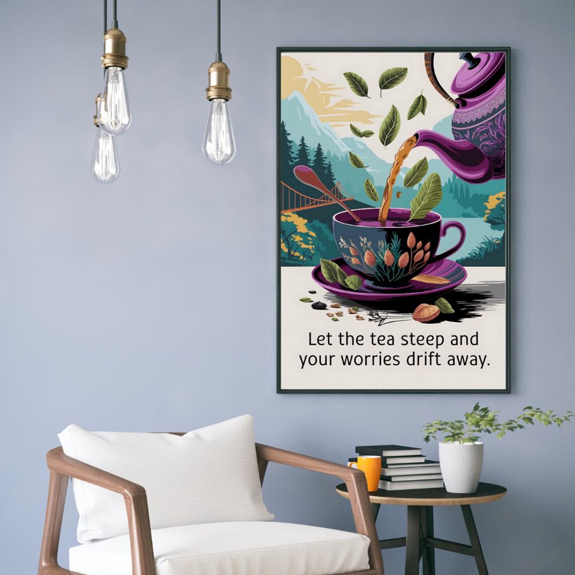 Tea Humour Dining Room Art Print, Tea Decor - Image 4