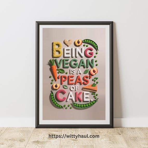 Kitchen Art Prints Dining Room Art Prints Vegan Wall Art Decor Vegan Prints Vegetarian Gift Ideas Funny Vegan Art Vegan Gift