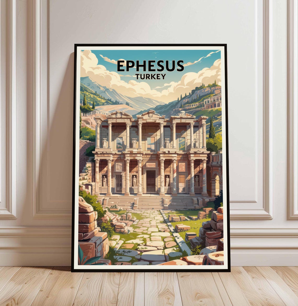 Ephesus Turkey Travel Poster